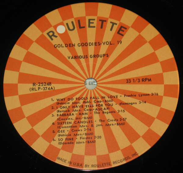 Cover zu Various - Golden Goodies - Vol. 19 | Vinyl | Rock, Funk / Soul, Pop | US