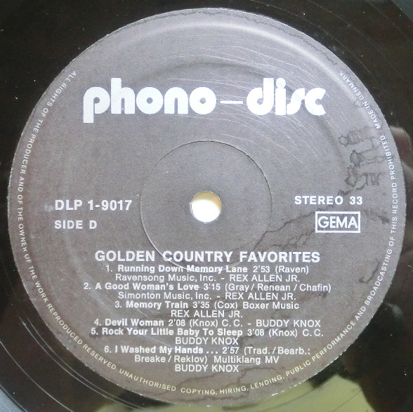Cover zu Various - Golden Country Favorites | Vinyl | Folk, World, & Country | Denmark