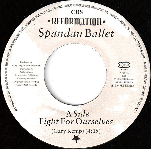 Cover zu Spandau Ballet - Fight For Ourselves | 1986 | Vinyl | Electronic | Europe