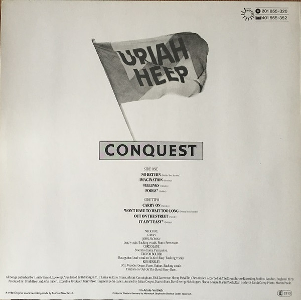Cover zu Uriah Heep - Conquest | 1980 | Vinyl | Rock | Germany Schallplatten Ankauf