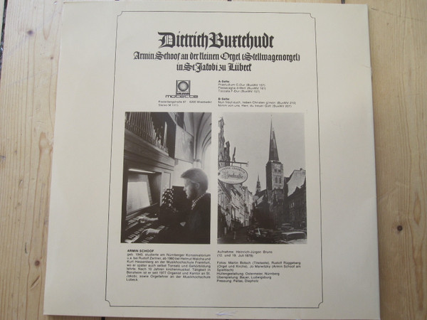 Cover zu Dieterich Buxtehude - Armin Schoof - Armin Schoof An Der Kleinen Orgel (Stellwagenorgel) In St. Jakobi Zu Lübeck | Vinyl | Classical | Germany