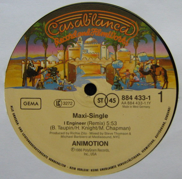 Cover zu Animotion - I Engineer | 1986 | Vinyl | Electronic | Germany Schallplatten Ankauf