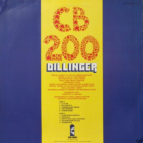 Cover zu Dillinger - C.B. 200 | LP, Album, RP | Reggae | Germany Schallplatten Ankauf
