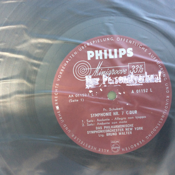 Cover zu Bruno Walter, Philharmonic-Symphony Orchestra Of New York, Franz Schubert - Symphonie Nr. 7 In C-Dur | Vinyl | Classical | Germany Schallplatten Ankauf