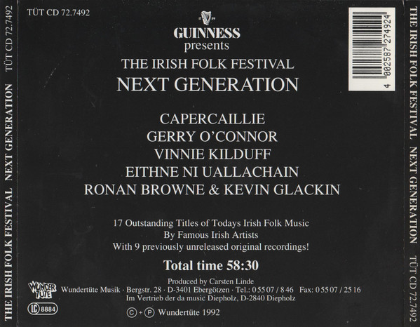 Cover zu Various - The Irish Folk Festival Next Generation | 1992 | Vinyl | Folk, World, & Country | Germany