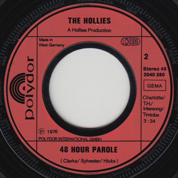 Cover zu The Hollies - Soldier's Song | 1980 | Vinyl, 45 RPM, 7