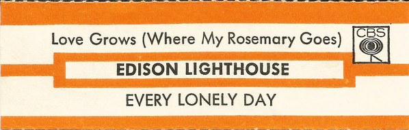 Cover zu Edison Lighthouse - Love Grows (Where My Rosemary Goes) | 1970 | Vinyl | Rock | Germany Schallplatten Ankauf