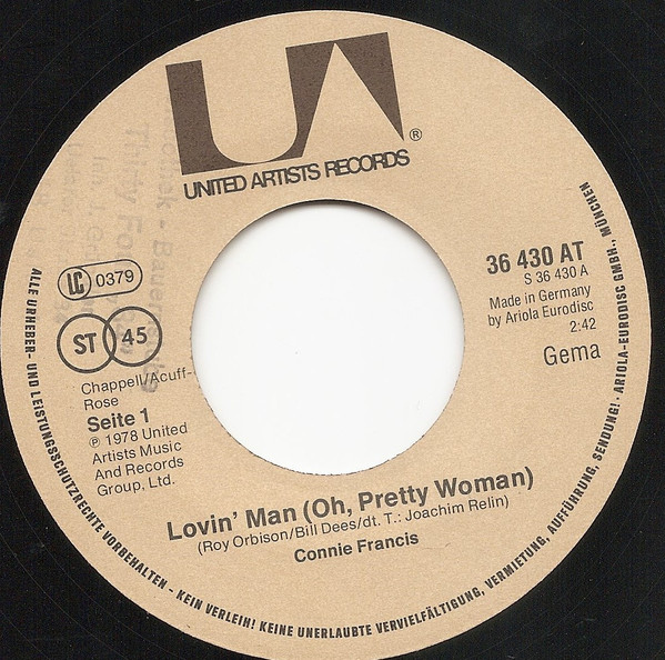 Cover zu Connie Francis - Lovin' Man | 1978 | Vinyl | Pop | Germany Schallplatten Ankauf