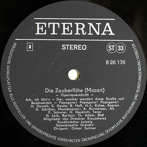 Cover zu Wolfgang Amadeus Mozart - Rundfunkchor Leipzig, Staatskapelle Dresden, Otmar Suitner - Grosse Oper - Die Zauberflöte | 1972 | Vinyl | Classical | German Democratic Republic (GDR)