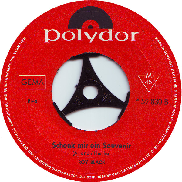 Cover zu Roy Black - Meine Liebe Zu Dir / Schenk Mir Ein Souvenir | 1967 | Vinyl, 45 RPM, 7
