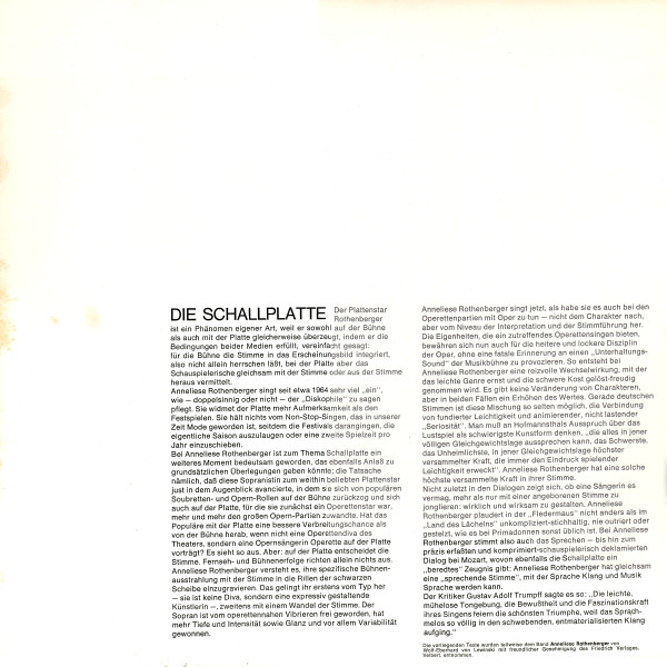 Cover zu Anneliese Rothenberger - Ihren Freunden Gewidmet | Vinyl | Classical | Germany