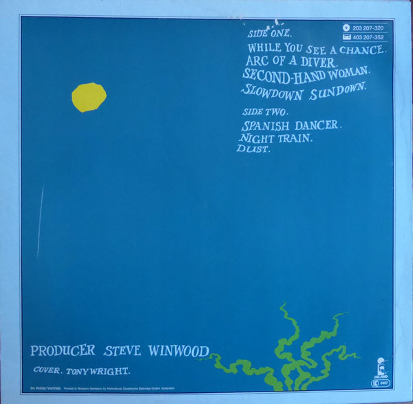 Cover zu Steve Winwood - Arc Of A Diver | 1980 | LP, Album | Rock, Pop | Germany