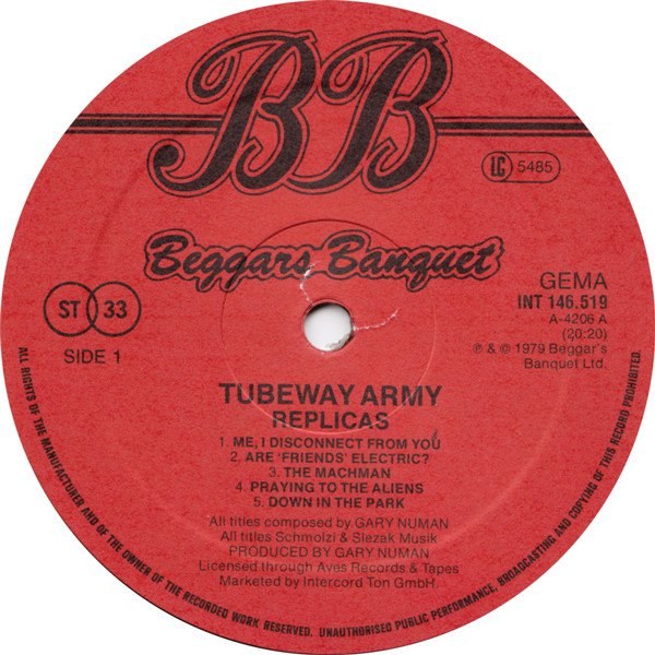 Cover zu Tubeway Army - Replicas | 1979 | LP, Album | Electronic, Rock | Germany