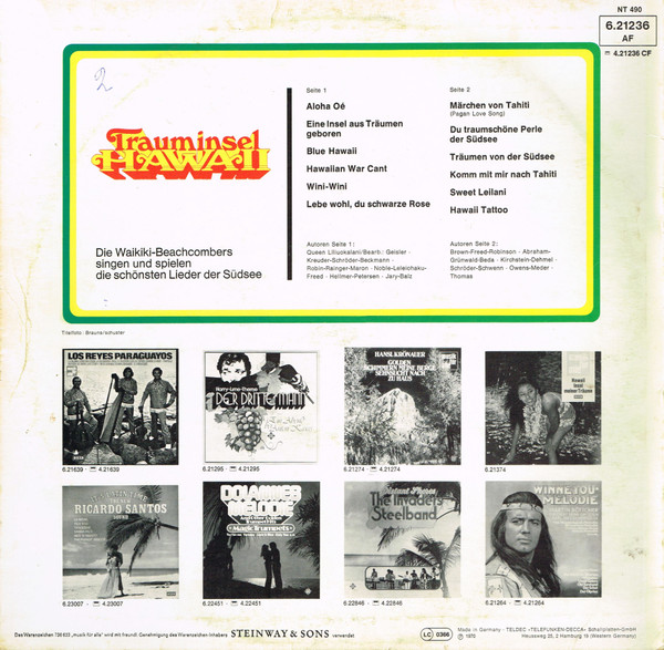 Cover zu The Waikiki-Beachcombers - Trauminsel Hawaii | Vinyl | Folk, World, & Country | Germany Schallplatten Ankauf