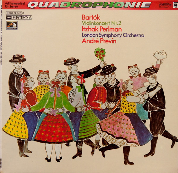 Cover zu Béla Bartók, Itzhak Perlman, London Symphony Orchestra, André Previn - Violinkonzert Nr. 2 | 1974 | Vinyl | Classical | Germany Schallplatten Ankauf
