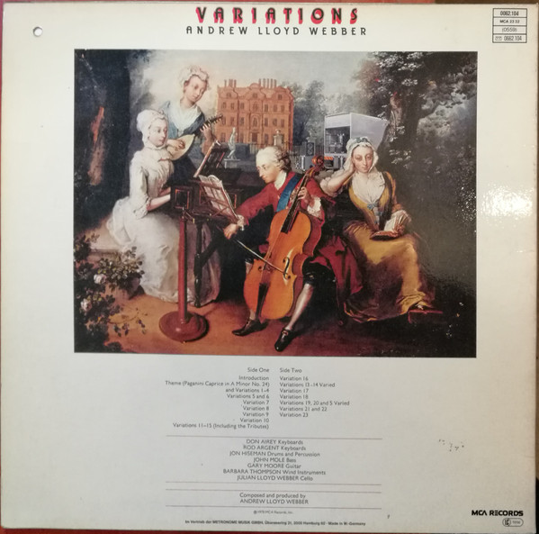 Cover zu Andrew Lloyd Webber - Variations | 1978 | Vinyl | Rock, Classical | Germany Schallplatten Ankauf