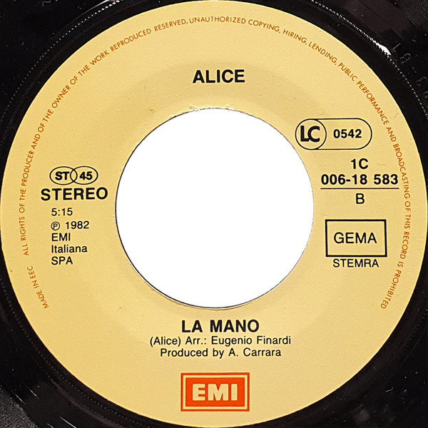 Cover zu Alice (4) - Messaggio | 1982 | 7