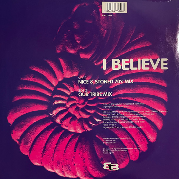 Cover zu 3rd Nation - I Believe | 1994 | Vinyl | Electronic | UK Schallplatten Ankauf