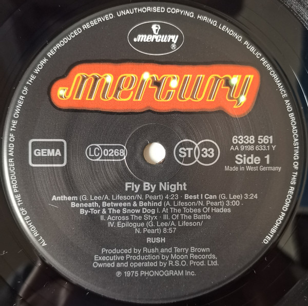 Cover zu Rush - Fly By Night | Vinyl | Rock | Germany Schallplatten Ankauf