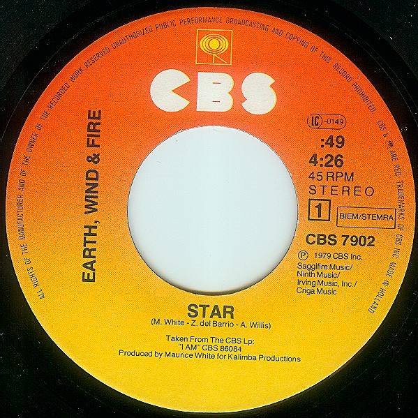 Cover zu Earth, Wind & Fire - Star | 1979 | 7