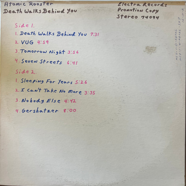 Cover zu Atomic Rooster - Death Walks Behind You | 1971 | Vinyl | Rock | US Schallplatten Ankauf