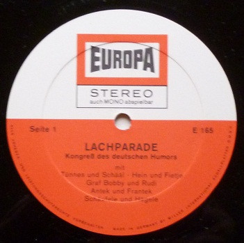 Cover zu Unknown Artist - Lachparade - Kongress Des Deutschen Humors | 1967 | Vinyl | Non-Music, Pop | Germany