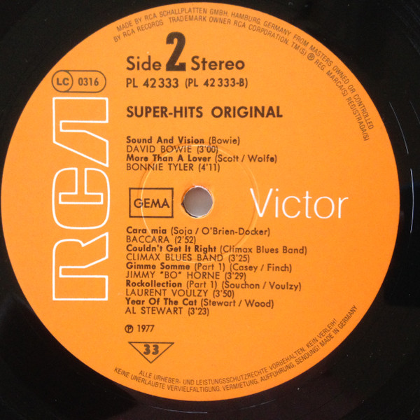 Cover zu Various - Super Hits Original | 1977 | Vinyl | Rock, Funk / Soul, Pop | Germany Schallplatten Ankauf