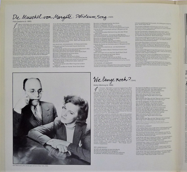 Cover zu Teresa Stratas, Kurt Weill - The Unknown Kurt Weill | 1981 | LP, Album | Classical, Stage & Screen | US