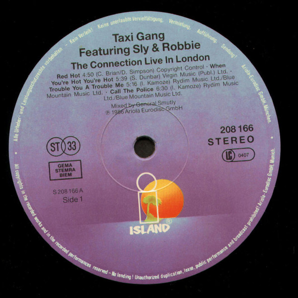 Cover zu Various - Taxi Connection Live In London!!!! | 1987 | Vinyl | Reggae | Europe Schallplatten Ankauf