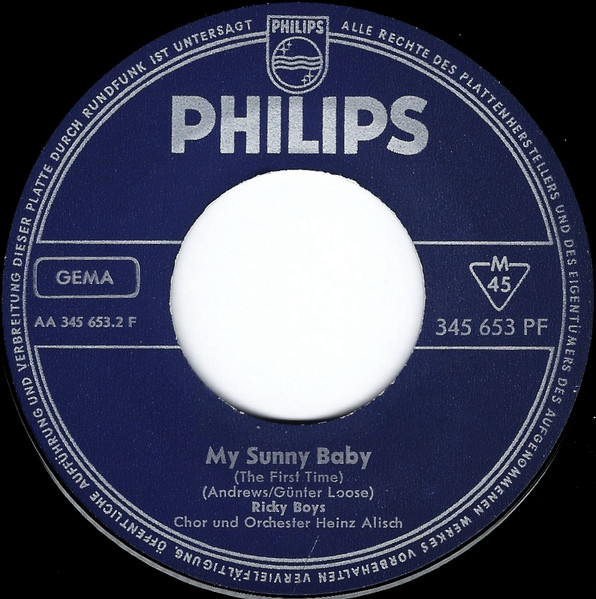 Cover zu Die Ricky Boys - Muss Das Sein / My Sunny Baby | 1963 | Vinyl | Rock, Pop | Germany