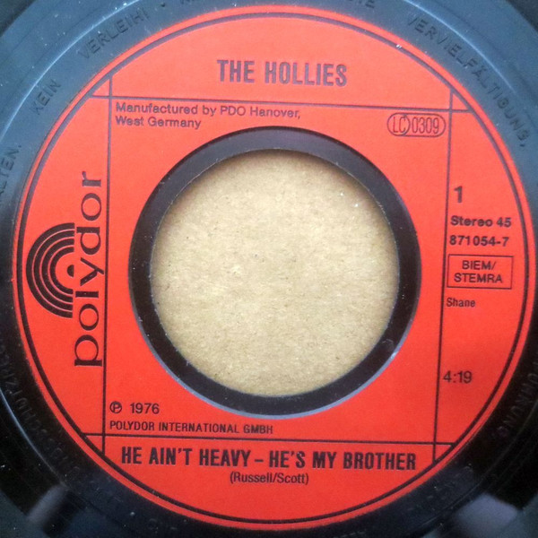 Cover zu The Hollies - He Ain't Heavy - He's My Brother | Vinyl | Pop | Germany Schallplatten Ankauf