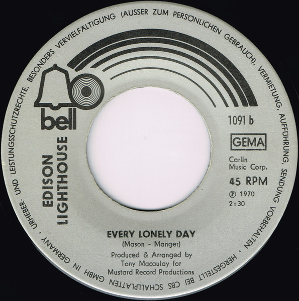 Cover zu Edison Lighthouse - Love Grows (Where My Rosemary Goes) | 1970 | Vinyl | Rock | Germany