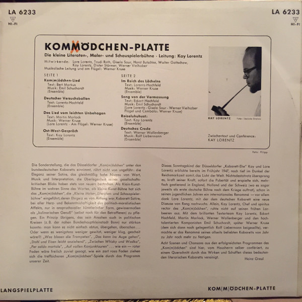 Cover zu Das Düsseldorfer Kom(m)ödchen - Kommödchen-Platte | Vinyl | Non-Music | Germany Schallplatten Ankauf
