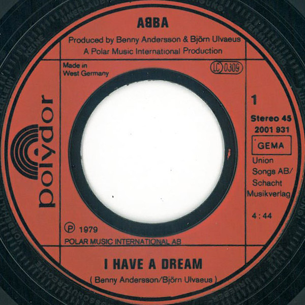 Cover zu ABBA - I Have A Dream | 1979 | Vinyl | Electronic, Rock, Pop | Germany