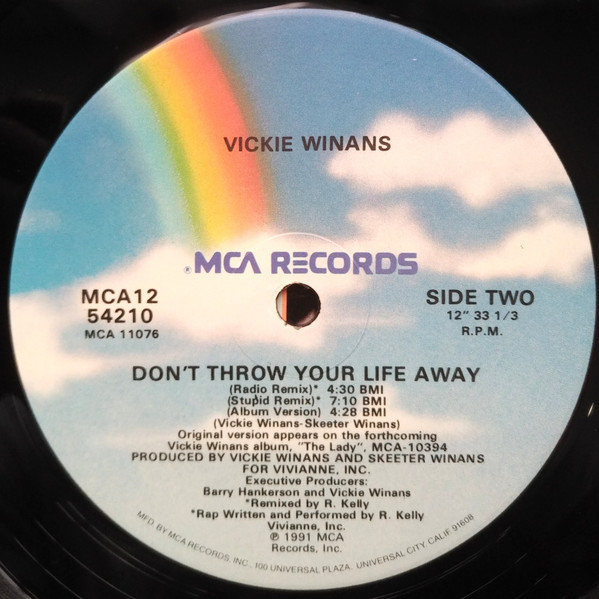 Cover zu Vickie Winans - Don't Throw Your Life Away | 1991 | Vinyl | Hip Hop, Funk / Soul | US
