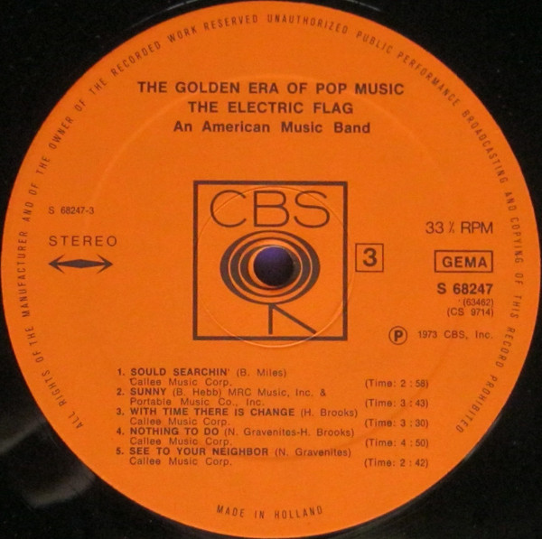 Cover zu The Electric Flag Featuring Buddy Miles - The Golden Era Of Pop Music | 1973 | Vinyl | Rock, Funk / Soul, Blues | Netherlands