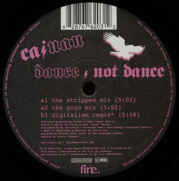 Cover zu Cajuan - Dance, Not Dance | 2006 | Vinyl | Electronic | Europe Schallplatten Ankauf