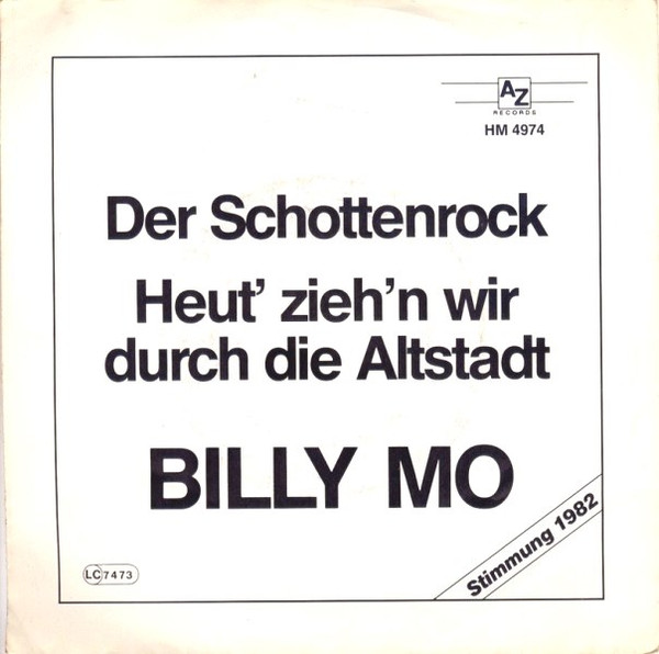 Cover zu Billy Mo - Heut' Zieh'n Wir Durch Die Altstadt | 1981 | Vinyl | Pop | Germany Schallplatten Ankauf
