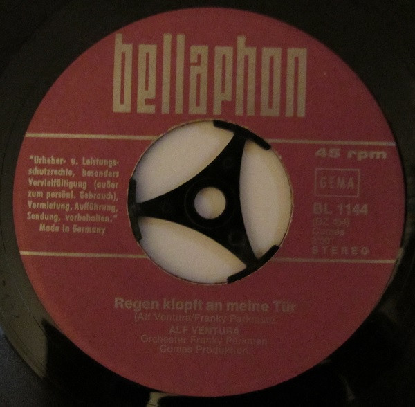 Cover zu Alf Ventura - Wo Bist Du / Regen Klopft An Meine Tür | Vinyl | Pop | Germany Schallplatten Ankauf