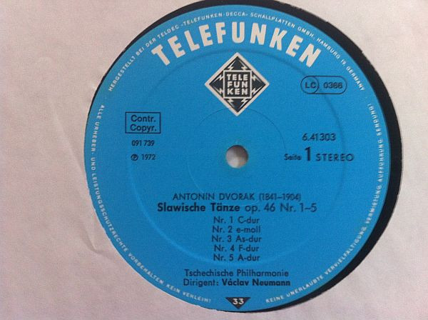 Cover zu Antonín Dvořák / The Czech Philharmonic Orchestra / Václav Neumann - Slawische Tänze - Slavonic Dances: Nr. 1-8, Op.46 - Nr. 9-10, Op.72 | Vinyl | Classical | Germany Schallplatten Ankauf