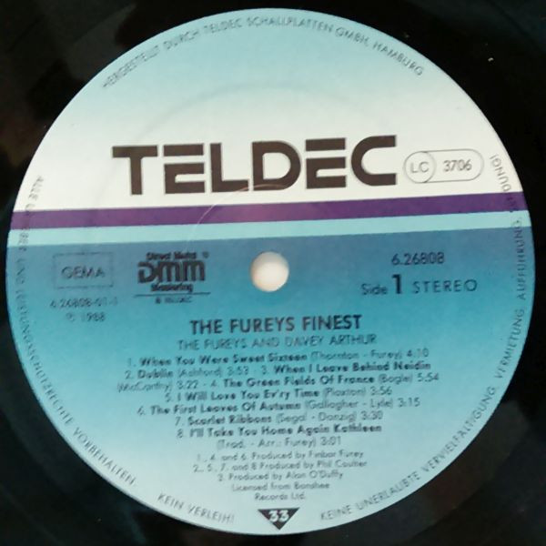 Cover zu The Fureys & Davey Arthur - The Fureys Finest | 1988 | Vinyl | Folk, World, & Country | Germany Schallplatten Ankauf