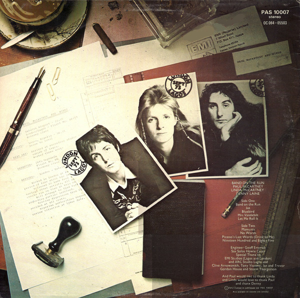 Cover zu Wings (2) - Band On The Run | Vinyl | Rock | UK Schallplatten Ankauf