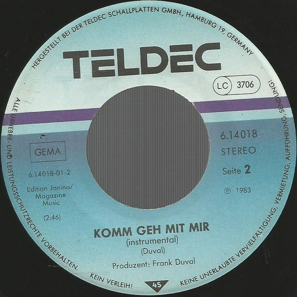 Cover zu Claus Burger - Komm Geh Mit Mir (Give Me Your Love) | 1983 | Vinyl | Pop | Germany Schallplatten Ankauf