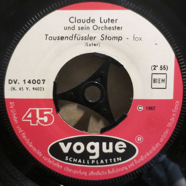 Cover zu Claude Luter Et Son Orchestre - September Blues / Tausendfüßler Stomp | 1962 | Vinyl | Jazz | Germany