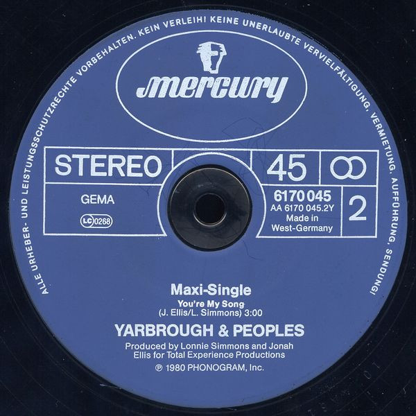 Cover zu Yarbrough & Peoples - Don't Stop The Music | 1980 | Vinyl | Electronic | Germany