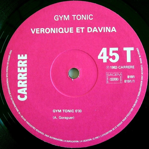 Cover zu Véronique & Davina - Gym Tonic | 1982 | Vinyl | Electronic, Stage & Screen | France Schallplatten Ankauf