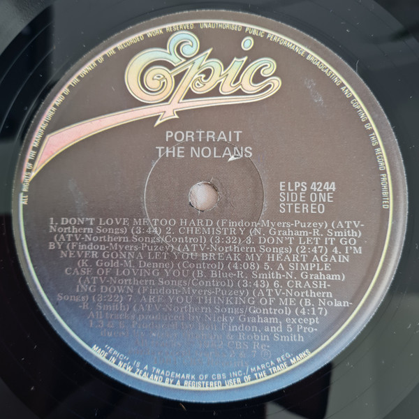 Cover zu The Nolans - Portrait | 1982 | Vinyl | Electronic, Pop | New Zealand Schallplatten Ankauf