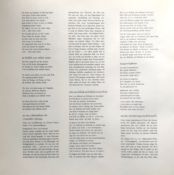 Cover zu Theodor Fontane - O.E. Hasse - Ja, Das Möcht' Ich Noch Erleben - Gedichte Und Prosa | Vinyl | Non-Music | Germany