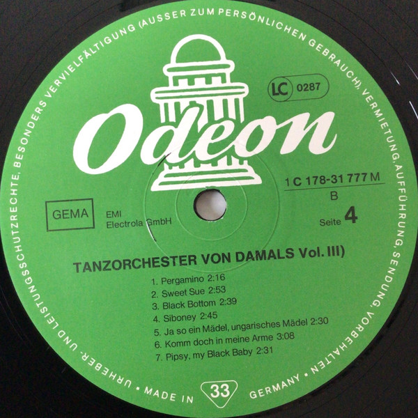 Cover zu Various - Tanzorchester Von Damals Vol. 3 | Vinyl | Jazz, Latin, Blues, Pop | Germany