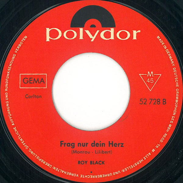 Cover zu Roy Black - Good Night My Love / Frag Nur Dein Herz | 1966 | Vinyl | Pop | Germany